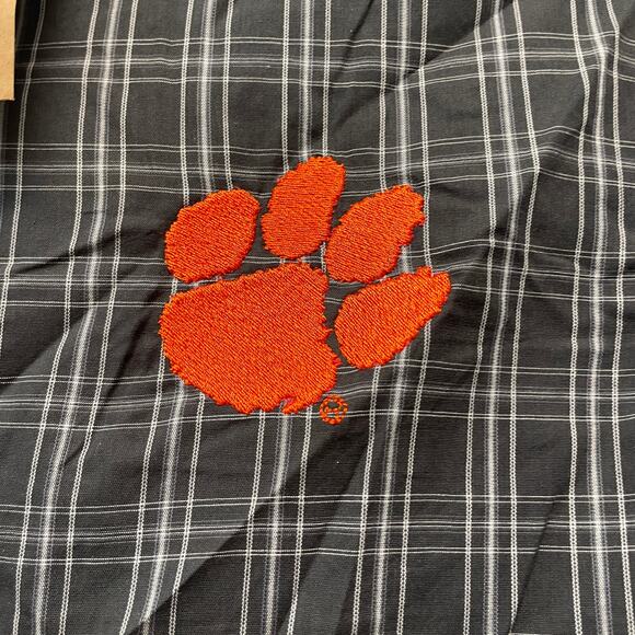 Rivalry Threads NWT Mens M Gray Clemson University Long Sleeve Button Down Shirt - Picture 2 of 6
